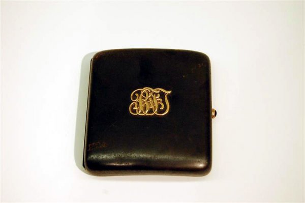 STEEL CIGARETTE CASE - CONTOUR WITH JEWELED CLASP