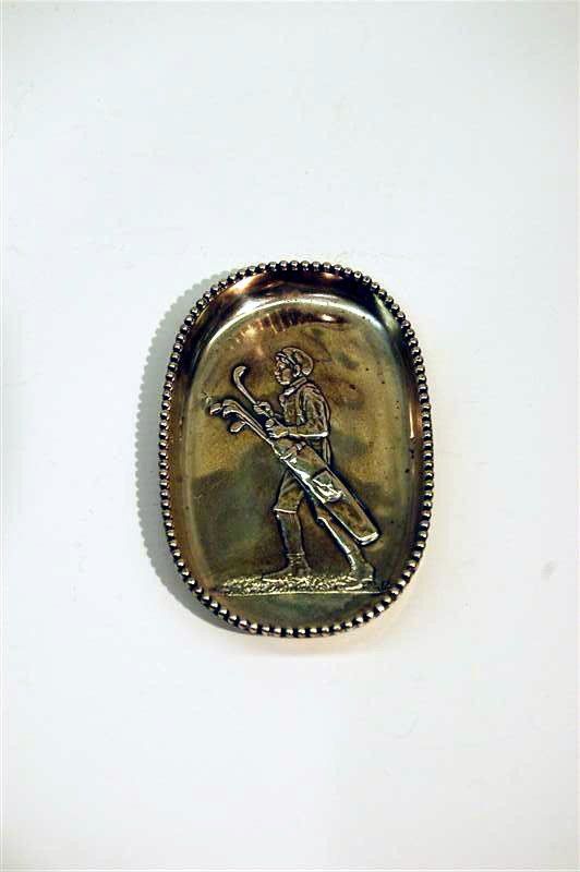 STERLING UNGER BROTHERS PIN TRAY WITH EMBOSSED "BL