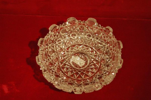 AMERICAN CUT GLASS BON BON - 5"