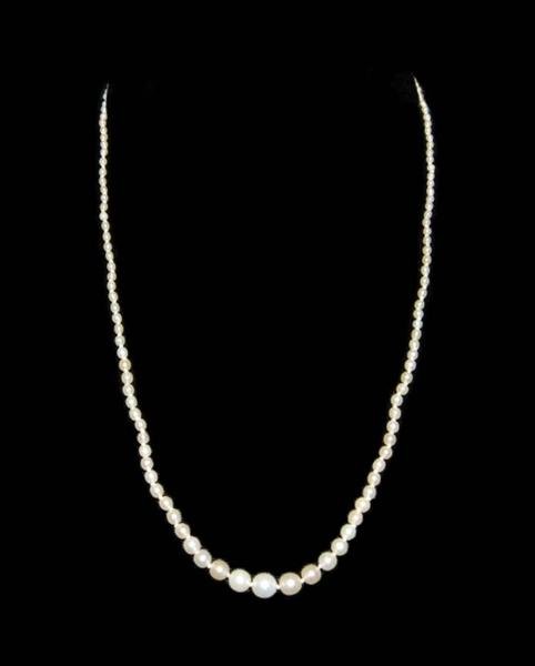 DAINTY SEED PEARL NECKLACE - GRADUATED PEARLS - JE
