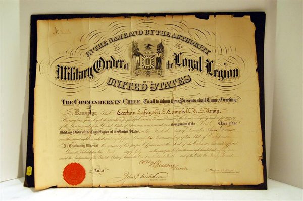 DOCUMENT "MILITARY ORDER OF THE LOYAL LEGION OF UN