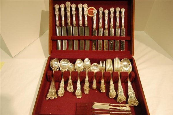 SET OF GORHAM STERLING FLATWARE, "KING GEORGE", CA - 2