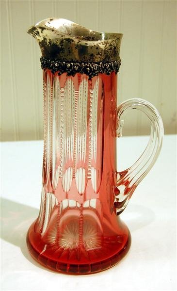 AMERICAN BRILLIANT PERIOD CRANBERRY CUT TO CLEAR C