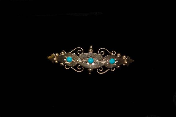 ENGLISH VICTORIAN BAR PIN - ".375" GOLD 