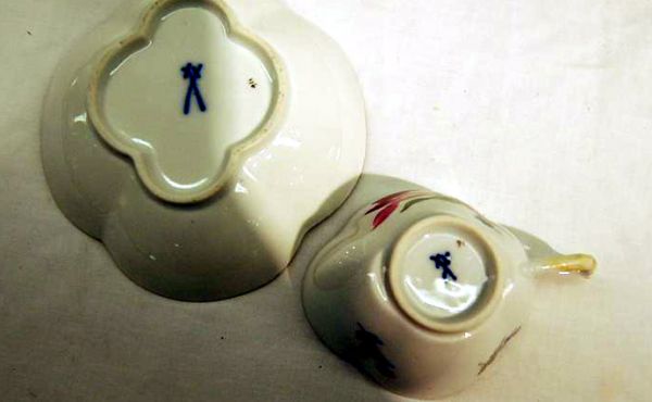 MEISSEN PORCELAIN DEMI TASSE CUP & SAUCER - 2