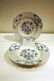 312: PAIR OF MEISSEN PORCELAIN PLATES - BLUE ONION PATT - 2