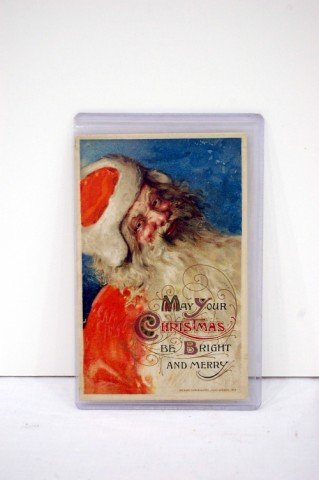 CHRISTMAS CARD - "MAY YOUR CHRISTMAS BE BRIGHT & M: CHRISTMAS CARD - "MAY YOUR CHRISTMAS BE BRIGHT & MERRY" - DESIGN COPYWRITE JOHN WINCH - 1912