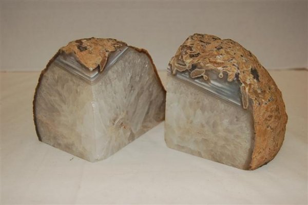 Pair of Geode Book-Ends - 4 1/2" x 4" each
