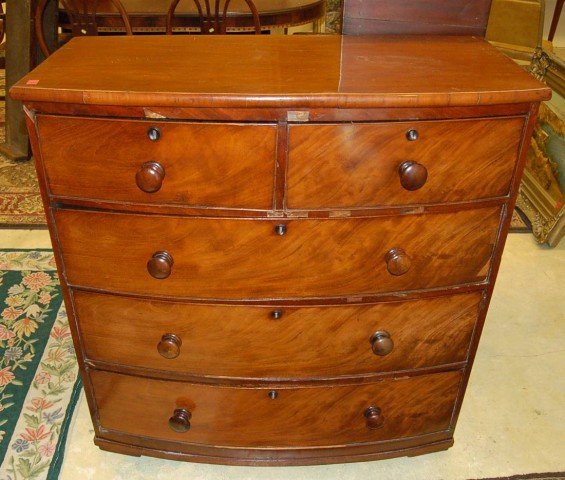19th Century Scottish Mahogany Swell Front Chest