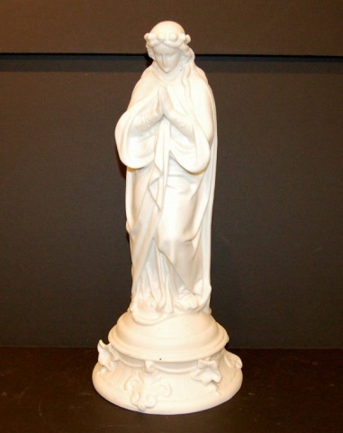 Parian Statue " Madonna ": Parian Statue " Madonna " - 13 1/2" T