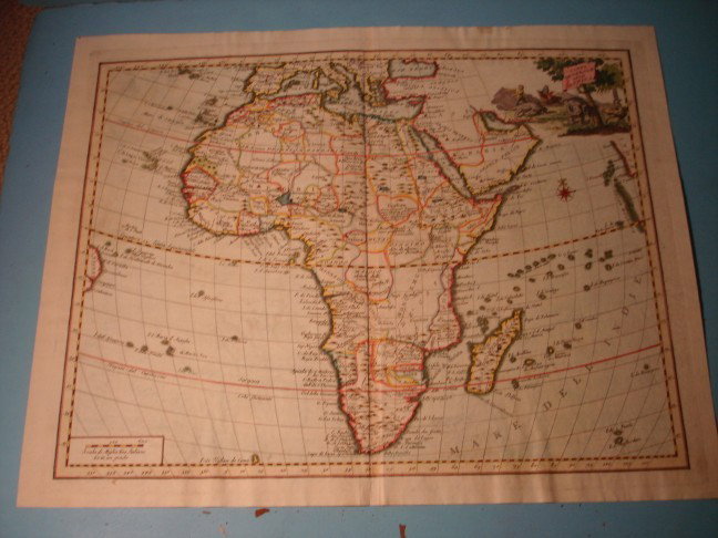 Carta Orenerale Dell. Africa - Isaac Tirion, 1740: Carta Orenerale Dell. Africa - Isaac Tirion, 1740