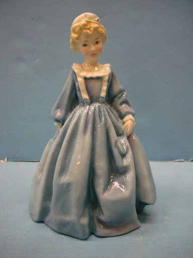 Royal Worcester Figurine - ' Grandmothers Dress ': Royal Worcester Figurine - ' Grandmothers Dress ' - modelled by F. G. Doughty # 3061 - 7" T