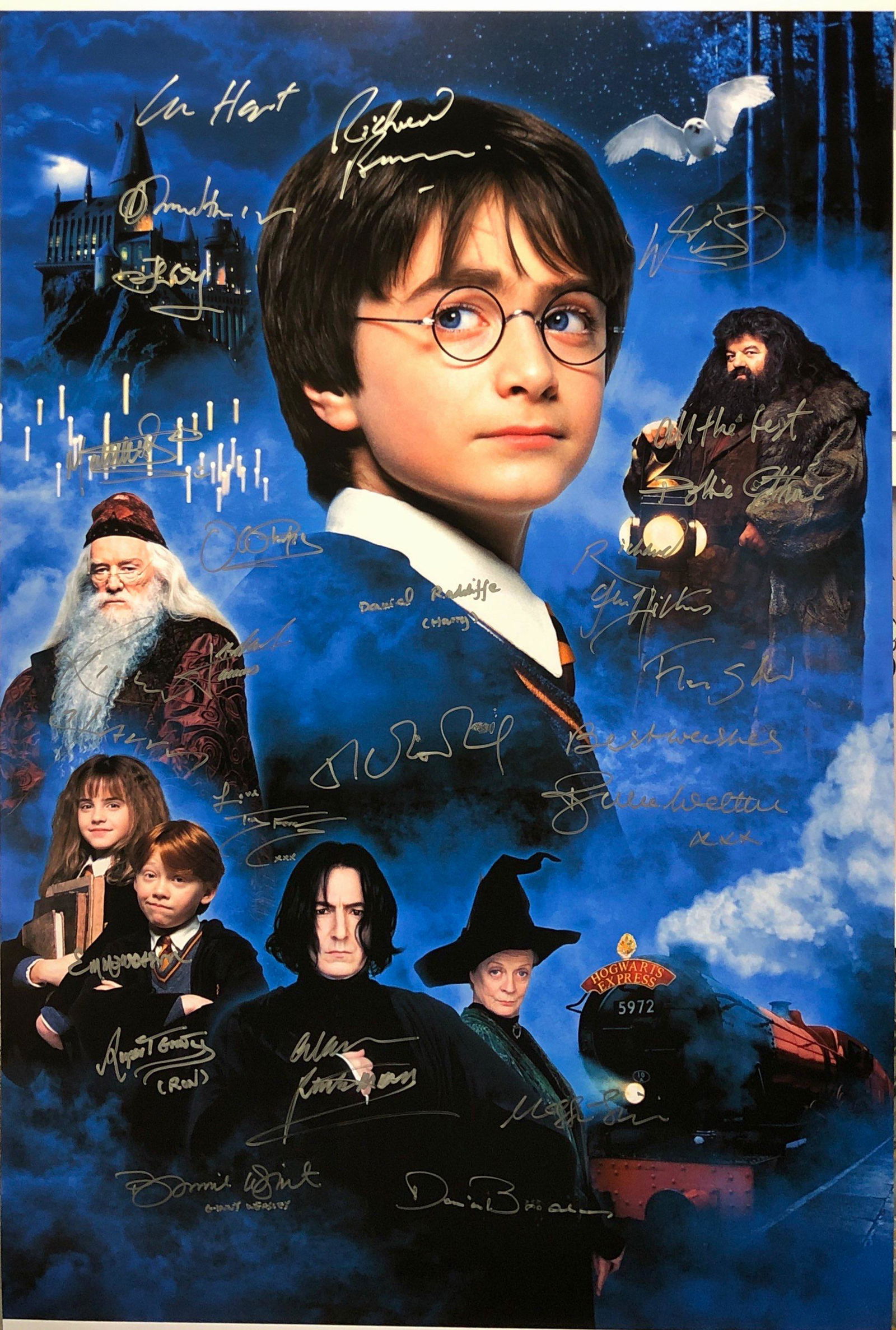 Harry Potter Philosopher Signed Autographed Poster: Our company has been collectibles business since 2008. All items are unique and valuable for all the collectors. Our company is all online based and will be shipping from our warehouses or different c