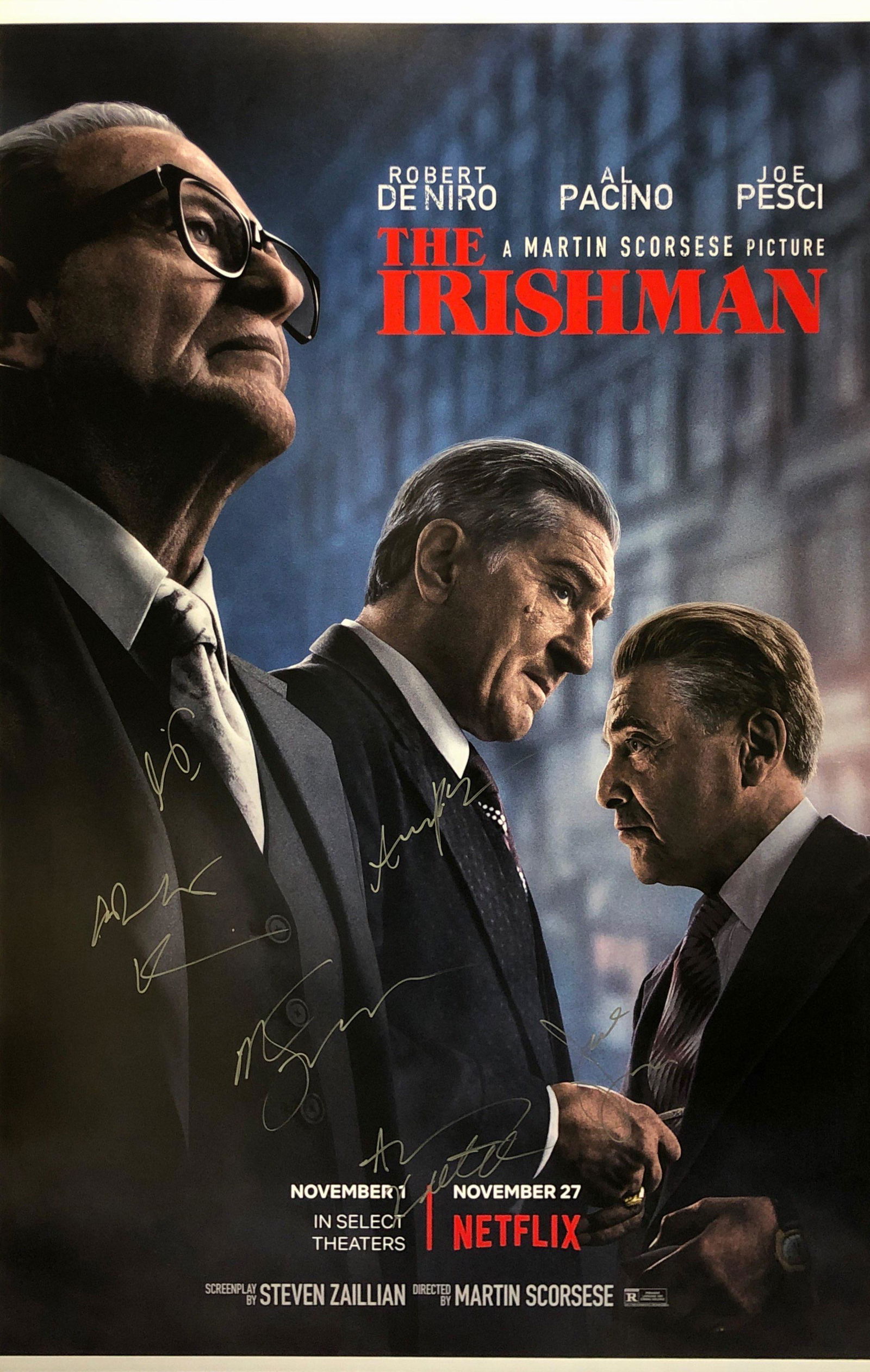 Irishman Signed Autographed Poster Robert De Niro: Our company has been collectibles business since 2008. All items are unique and valuable for all the collectors. Our company is all online based and will be shipping from our warehouses or different c