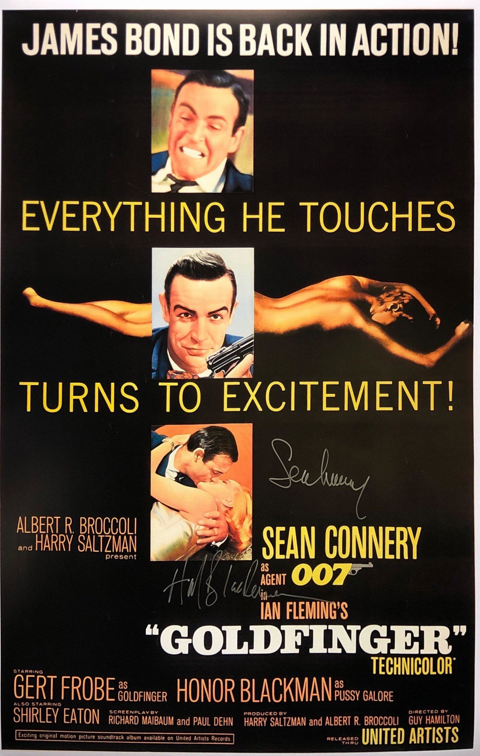 007 Goldfinger Signed Autographed Poster Sean Connery: Our company has been collectibles business since 2008. All items are unique and valuable for all the collectors. Our company is all online based and will be shipping from our warehouses or different c