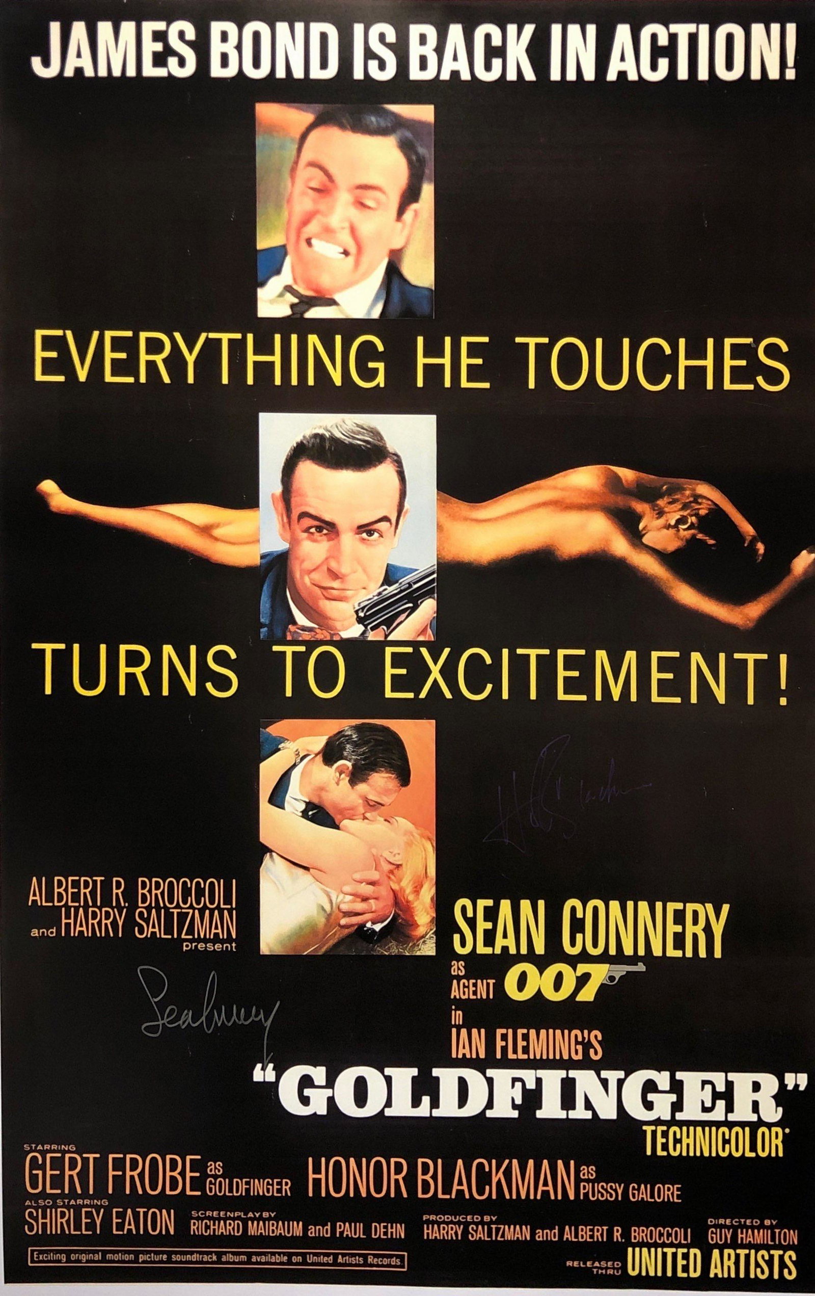 007 Goldfinger Signed Autographed Poster Sean Connery: Our company has been collectibles business since 2008. All items are unique and valuable for all the collectors. Our company is all online based and will be shipping from our warehouses or different c