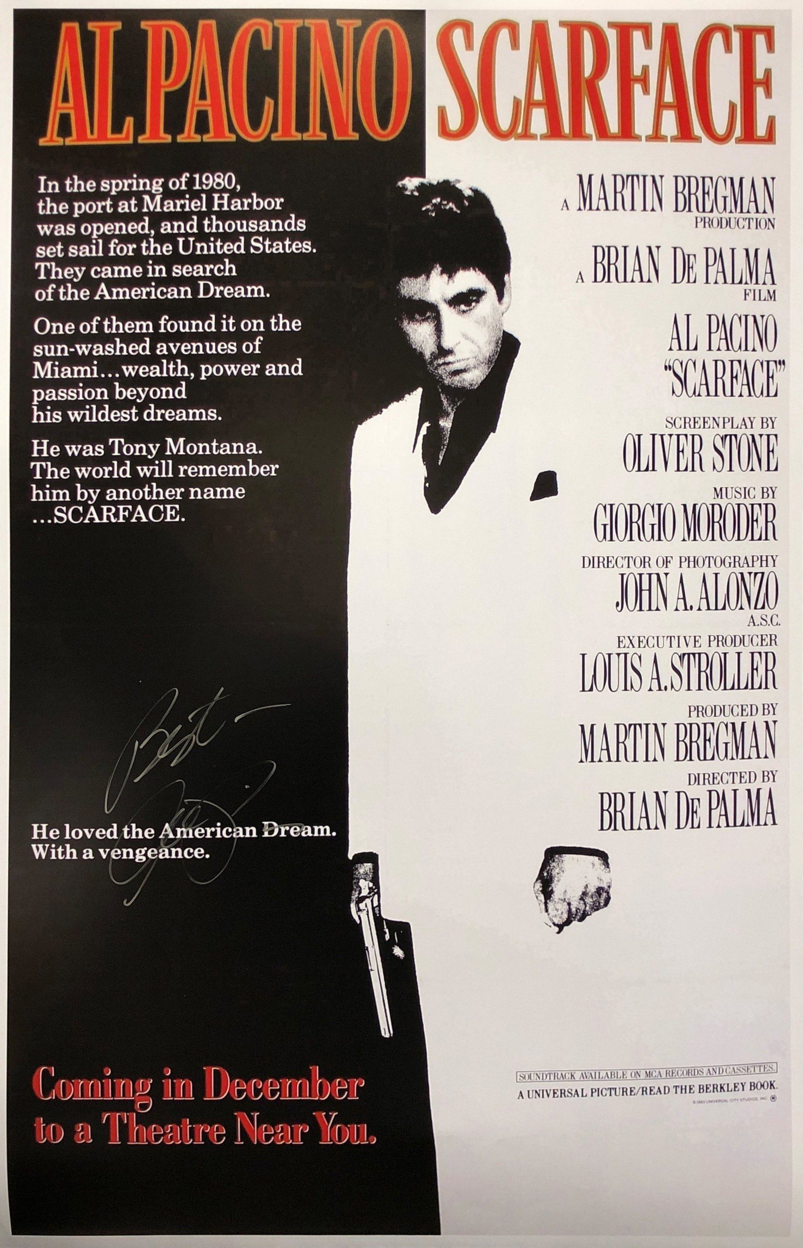 Scarface Signed Autographed Poster Al Pacino: Our company has been collectibles business since 2008. All items are unique and valuable for all the collectors. Our company is all online based and will be shipping from our warehouses or different c