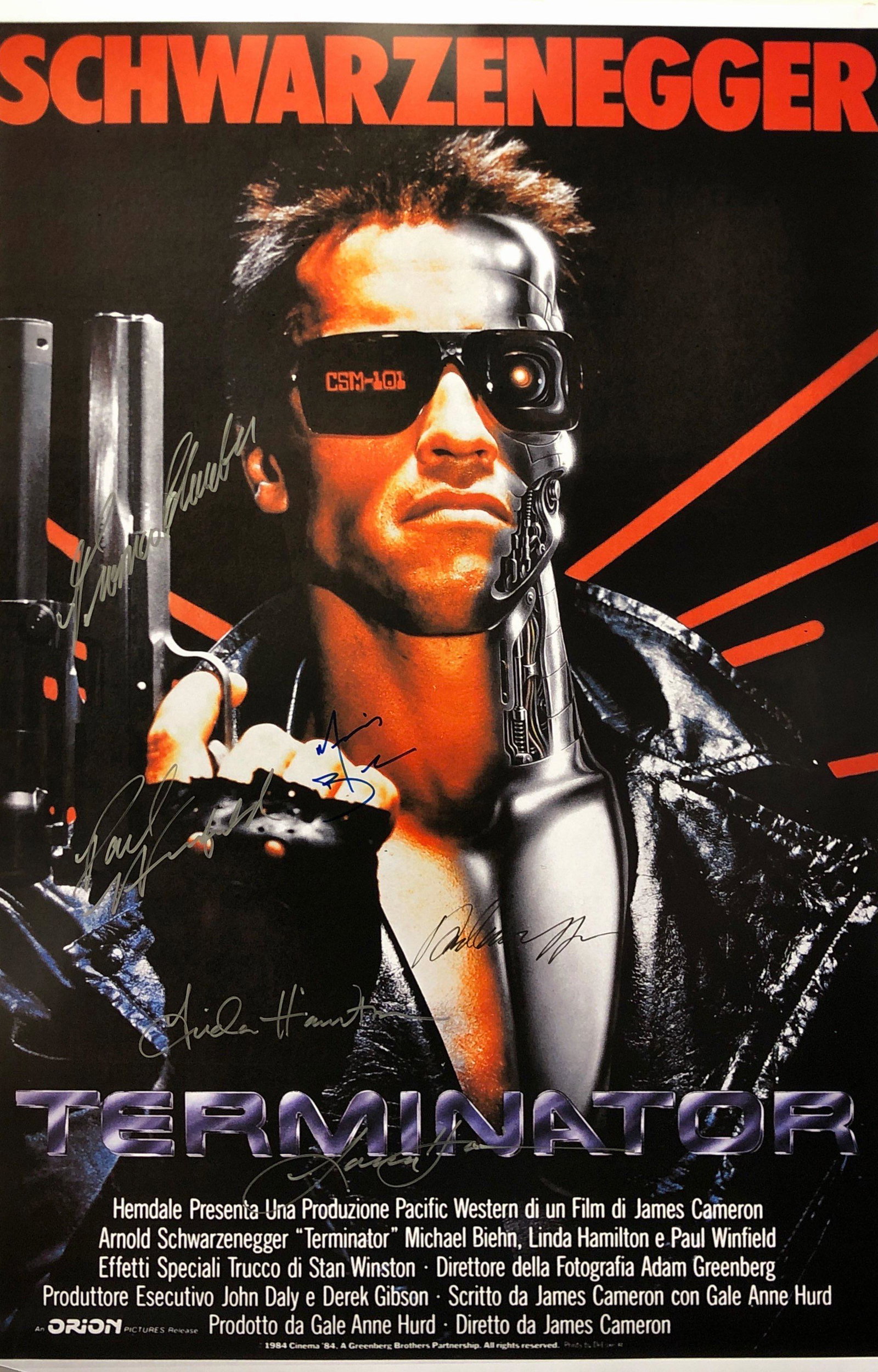 Terminator 1 Signed Autographed Poster Arnold: Our company has been collectibles business since 2008. All items are unique and valuable for all the collectors. Our company is all online based and will be shipping from our warehouses or different c