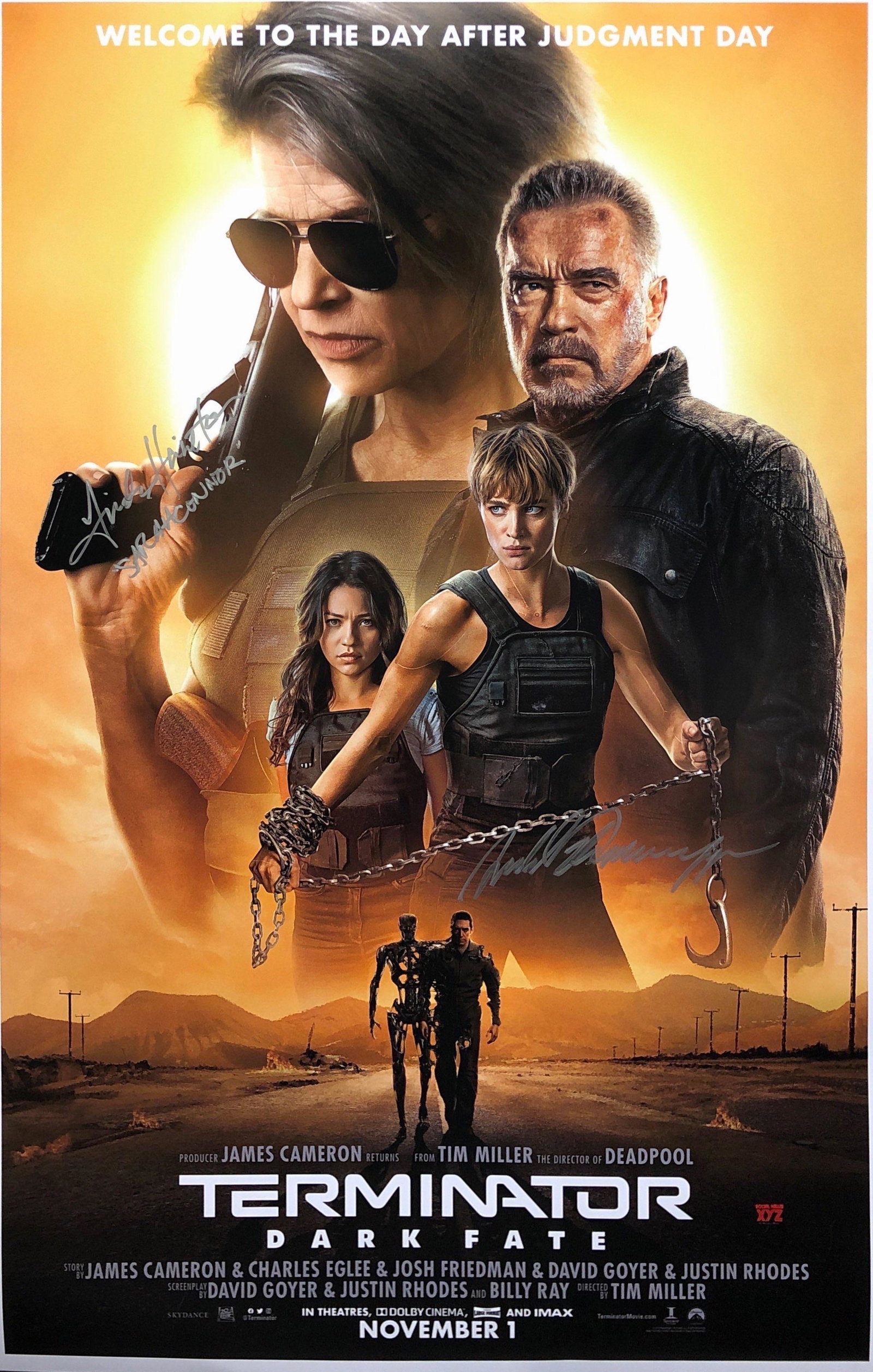 Terminator Dark Fate Signed Autographed Poster Arnold: Our company has been collectibles business since 2008. All items are unique and valuable for all the collectors. Our company is all online based and will be shipping from our warehouses or different c