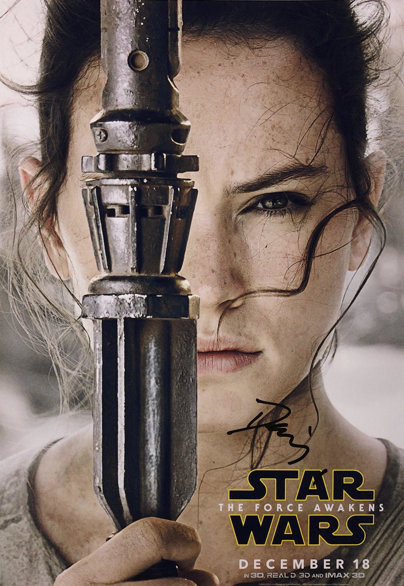 Star Wars Signed Autographed Photo Daisy Ridley: Our company has been collectibles business since 2008. All items are unique and valuable for all the collectors. Our company is all online based and will be shipping from our warehouses or different c