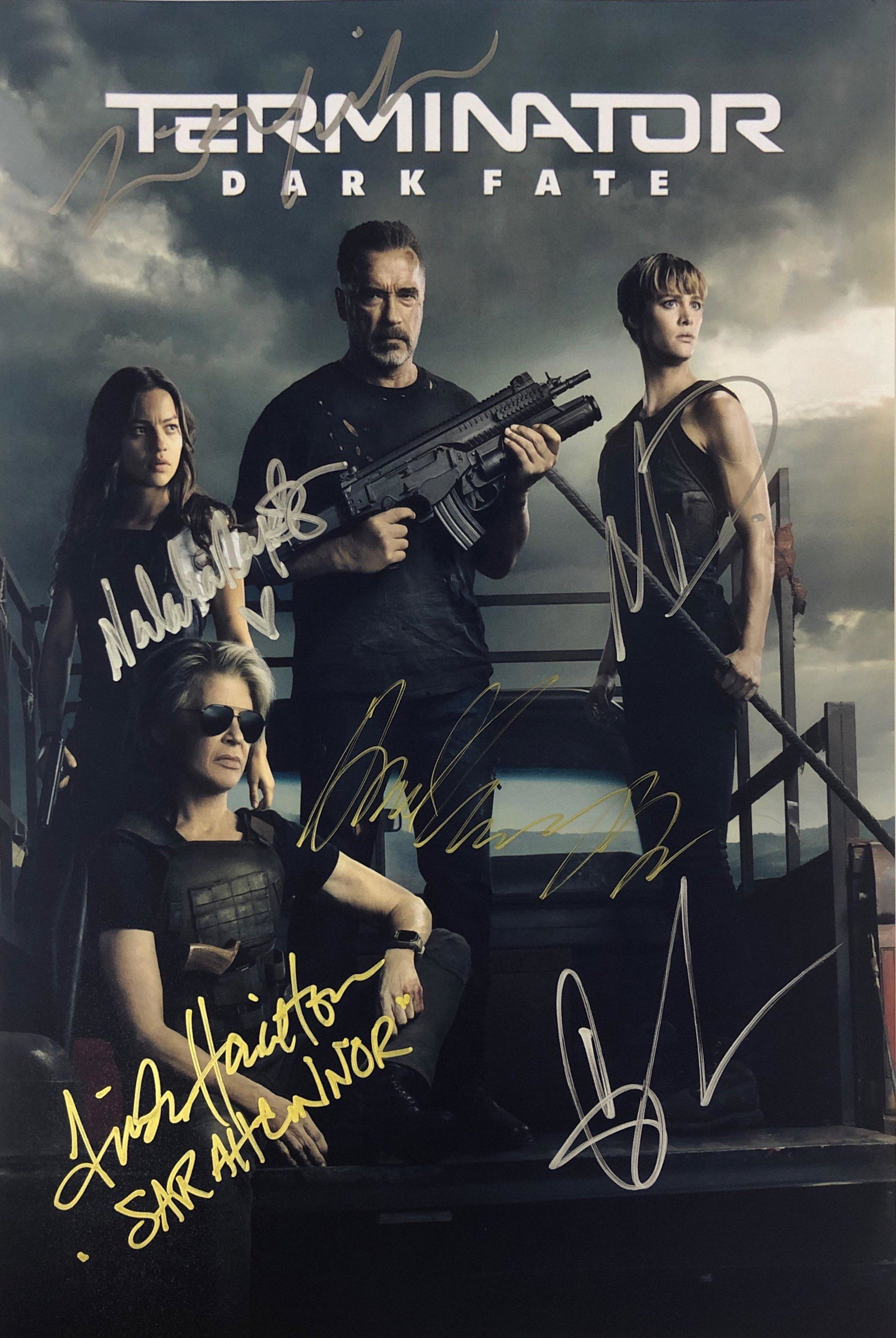 Terminator Dark Fate Photo Arnold Schwarzenegger Linda: Our company has been collectibles business since 2008. All items are unique and valuable for all the collectors. Our company is all online based and will be shipping from our warehouses or different c