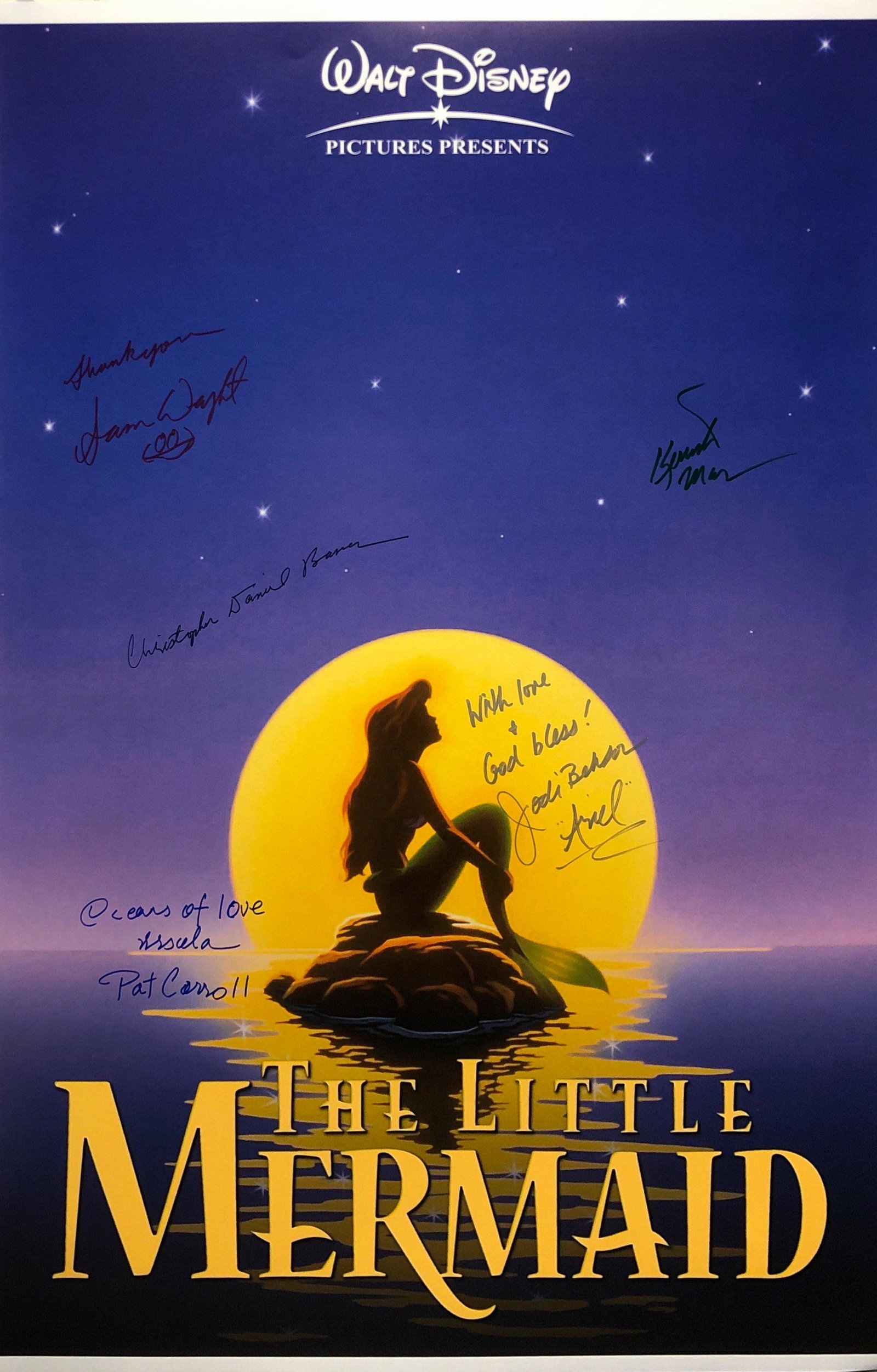 Little Mermaid Signed Poster Jodi Benson Kenneth Mars: Our company has been collectibles business since 2008. All items are unique and valuable for all the collectors. Our company is all online based and will be shipping from our warehouses or different c