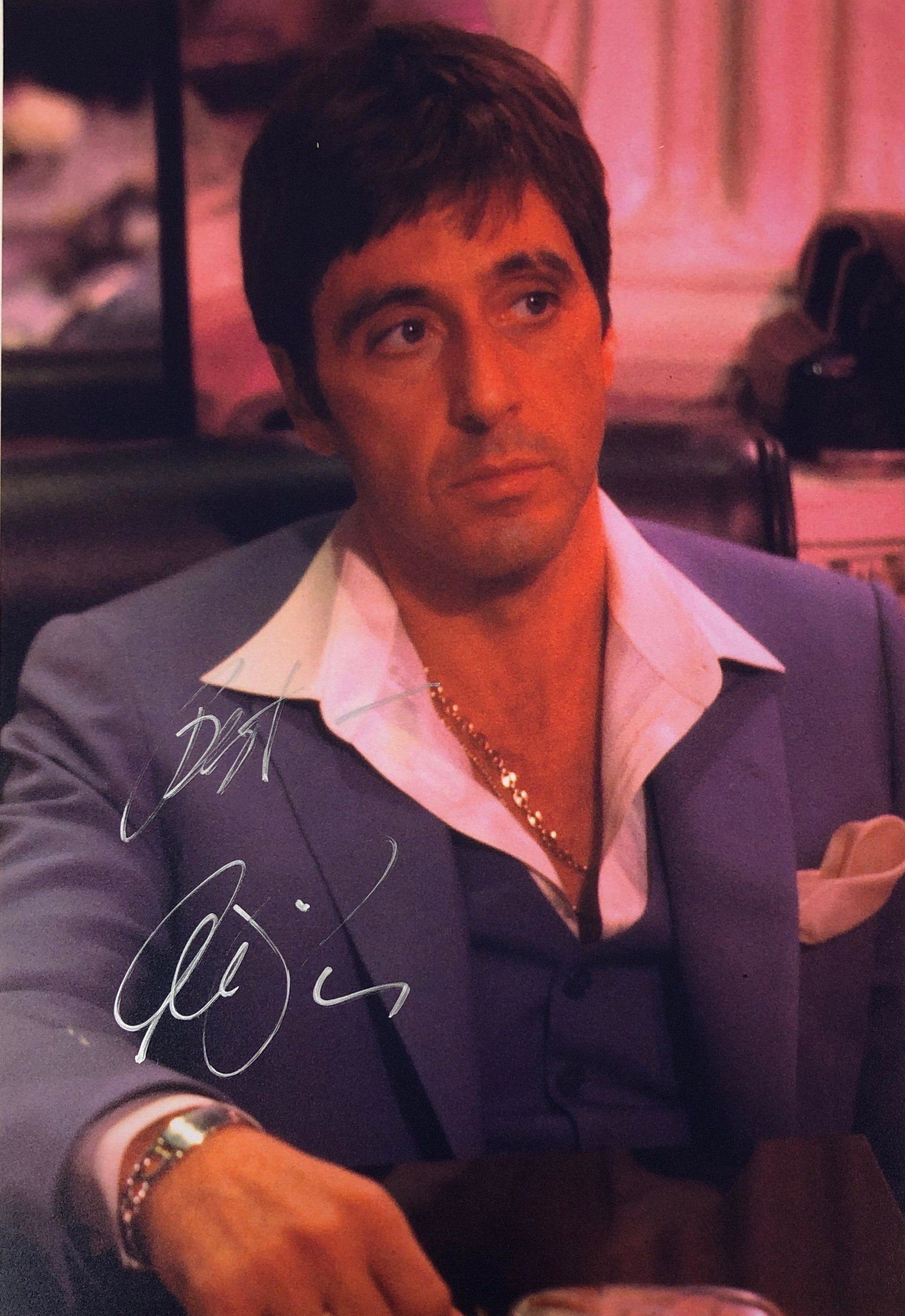 Scarface Al Pacino Autographed Photo: Our company has been collectibles business since 2008. All items are unique and valuable for all the collectors. Our company is all online based and will be shipping from our warehouses or different c