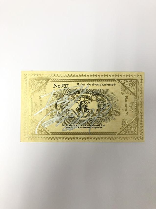 Harry Potter Train Ticket Signed Daniel Radcliffe: Our company has been collectibles business since 2008. All items are unique and valuable for all the collectors. Our company is all online based and will be shipping from our warehouses or different c