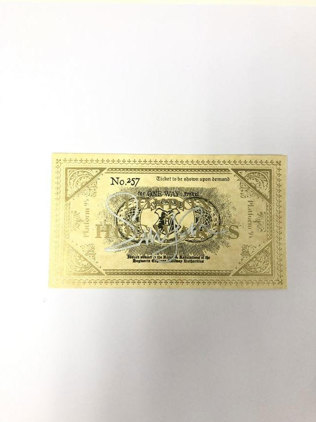 Harry Potter Train Ticket Signed Emma Watson: Our company has been collectibles business since 2008. All items are unique and valuable for all the collectors. Our company is all online based and will be shipping from our warehouses or different c
