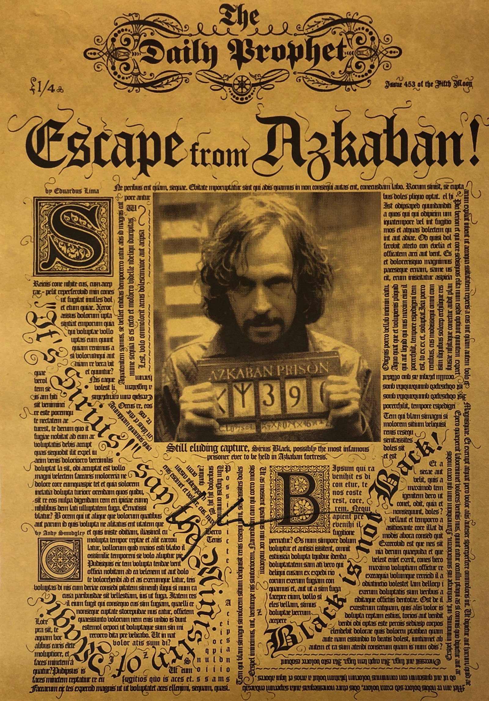Harry Potter Gary Oldman Poster Signed: Our company has been collectibles business since 2008. All items are unique and valuable for all the collectors. Our company is all online based and will be shipping from our warehouses or different c