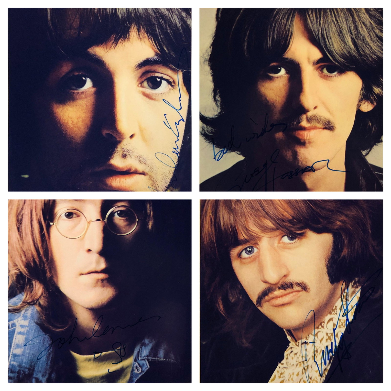 Beatles Photo set of 4 Autograph: Our company has been collectibles business since 2008. All items are unique and valuable for all the collectors. Our company is all online based and will be shipping from our warehouses or different c