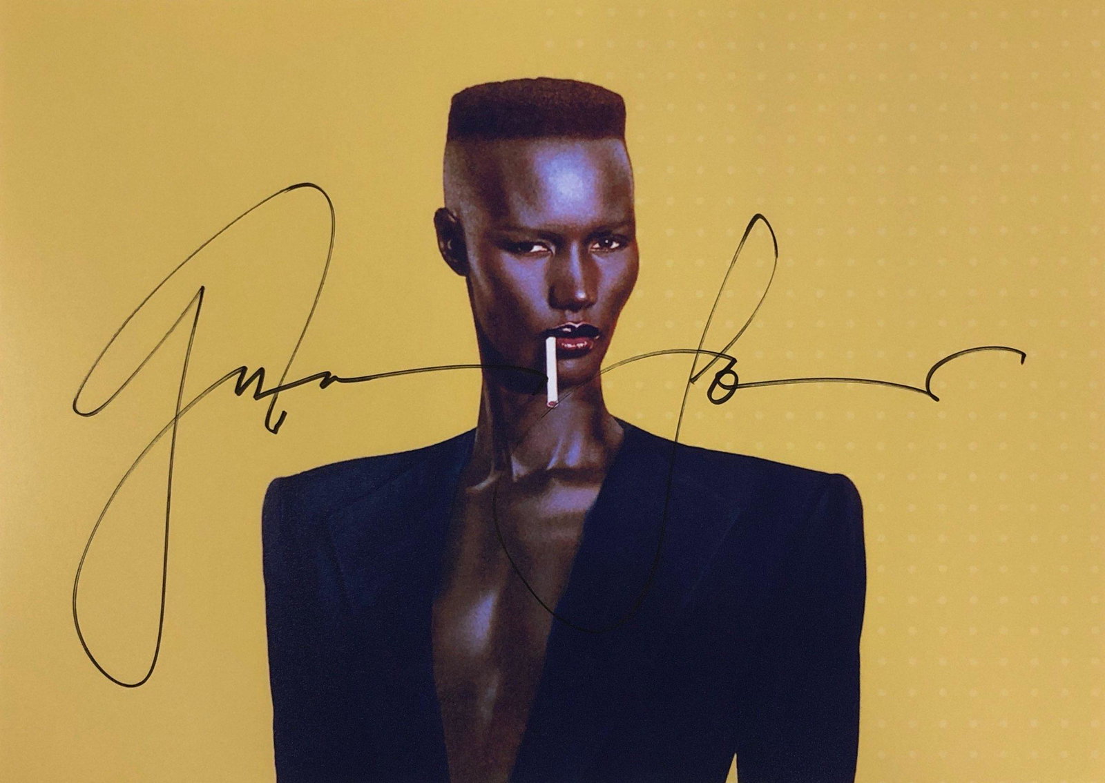 Grace Jones Photo Autograph Signed: Our company has been collectibles business since 2008. All items are unique and valuable for all the collectors. Our company is all online based and will be shipping from our warehouses or different c