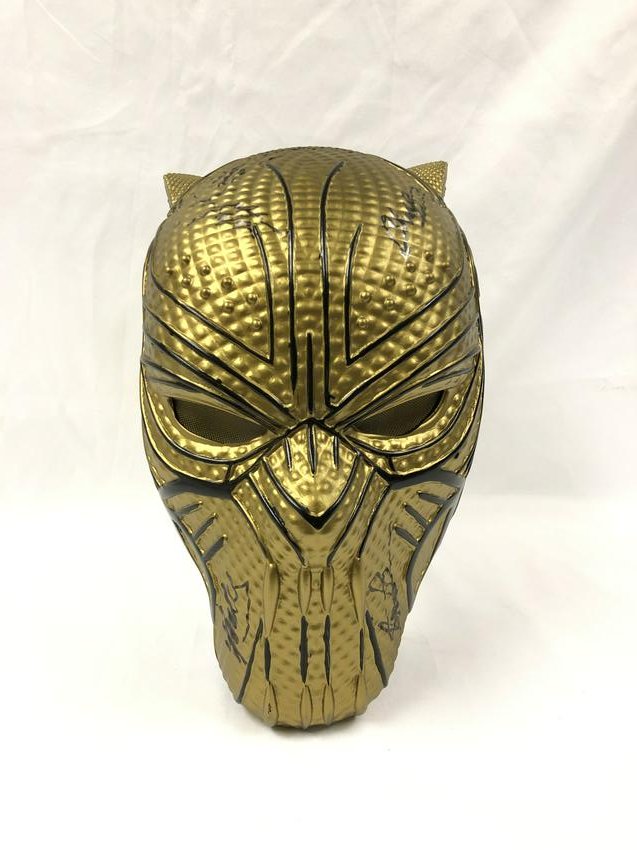 Signed Golden Black Panther Helmet: Our company has been collectibles business since 2008. All items are unique and valuable for all the collectors. Our company is all online based and will be shipping from our warehouses or different c