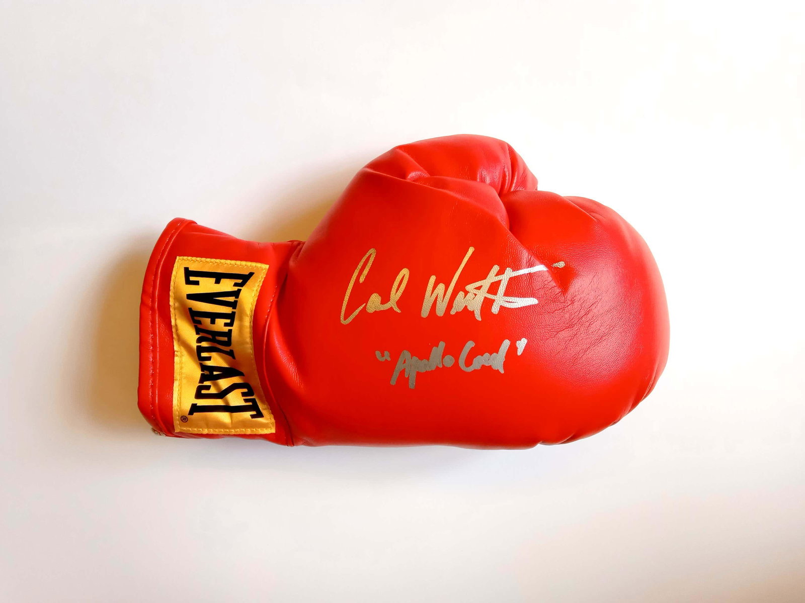 Signed Rocky Boxing Gloves Carl Weathers: Our company has been collectibles business since 2008. All items are unique and valuable for all the collectors. Our company is all online based and will be shipping from our warehouses or different c