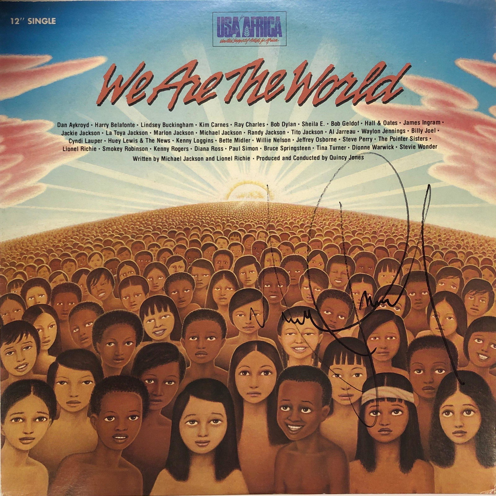Signed Michael Jackson We Are The World Vinyl: Our company has been collectibles business since 2008. All items are unique and valuable for all the collectors. Our company is all online based and will be shipping from our warehouses or different c