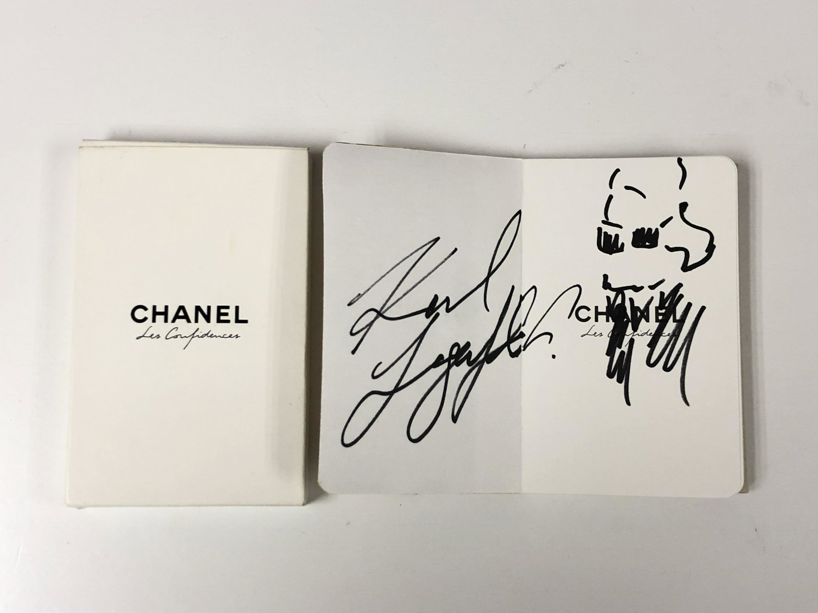 Signed Chanel Karl Lagerfeld Leather Notebook: Our company has been collectibles business since 2008. All items are unique and valuable for all the collectors. Our company is all online based and will be shipping from our warehouses or different c