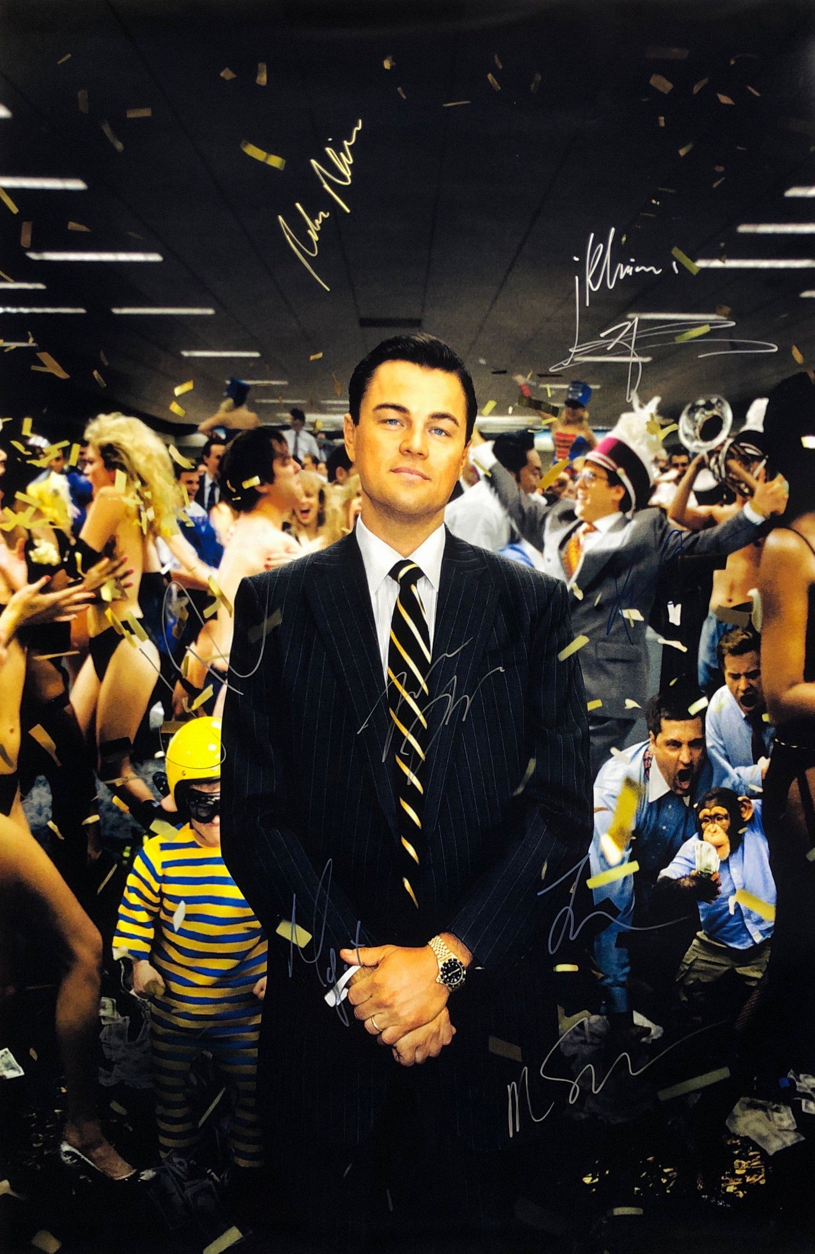 Signed Wolf of Wall Street Poster: Our company has been collectibles business since 2008. All items are unique and valuable for all the collectors. Our company is all online based and will be shipping from our warehouses or different c
