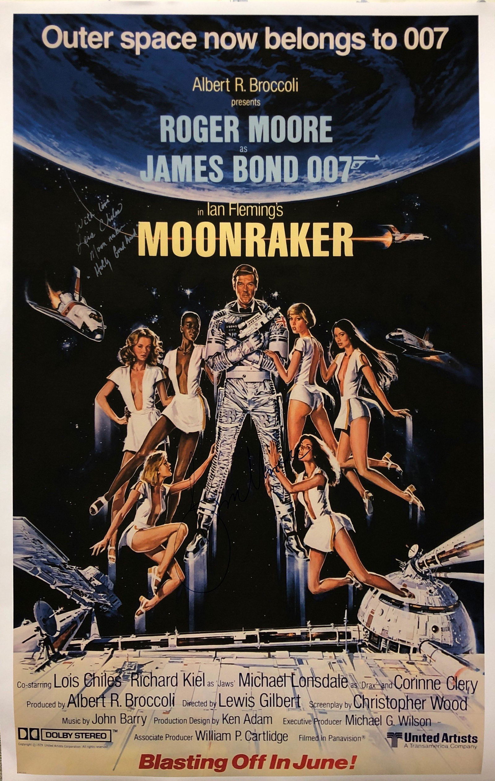 Signed James Bond 007 Moonraker Poster: Our company has been collectibles business since 2008. All items are unique and valuable for all the collectors. Our company is all online based and will be shipping from our warehouses or different c