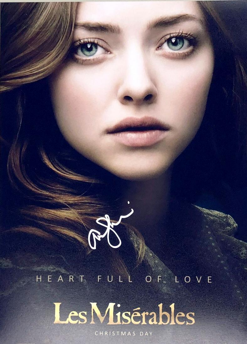 Signed Les Miserables Amanda Seyfried Photo: Our company has been collectibles business since 2008. All items are unique and valuable for all the collectors. Our company is all online based and will be shipping from our warehouses or different c