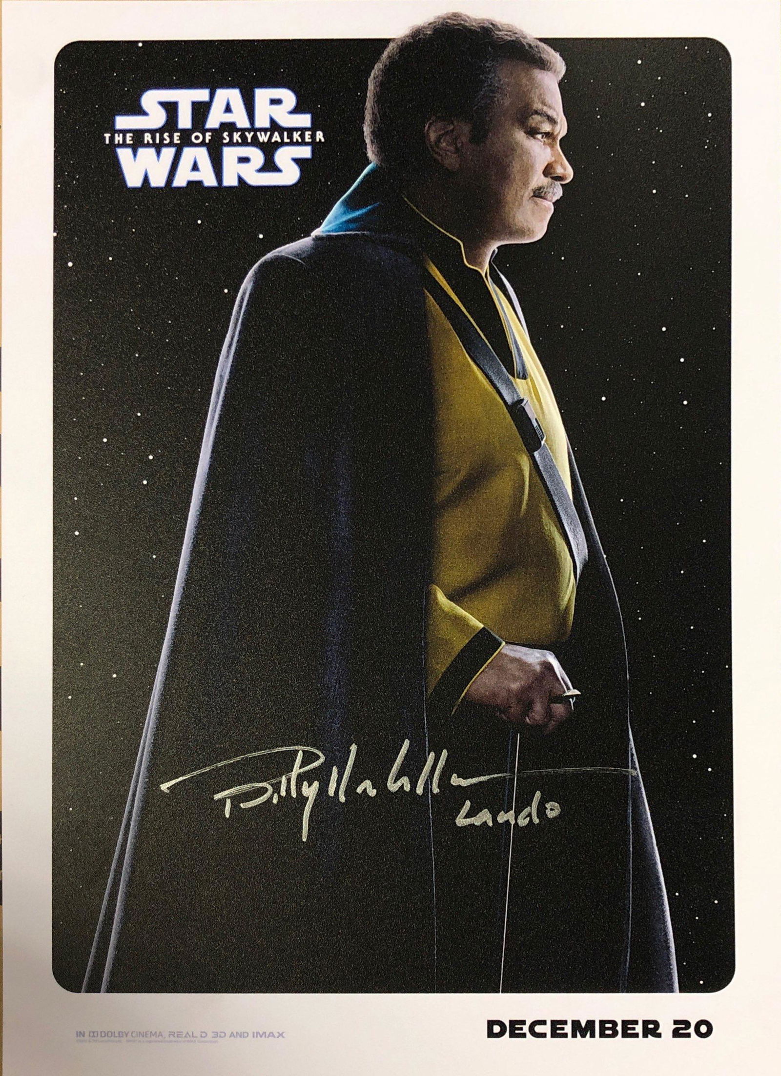 Rise of Skywalker Billy Dee Williams Autographed Signed: Autographed by: Billy Dee Williams Size: 8" x 10" Our company has been collectibles business since 2008. All items are unique and valuable for all the collectors. Our company is all online based and w