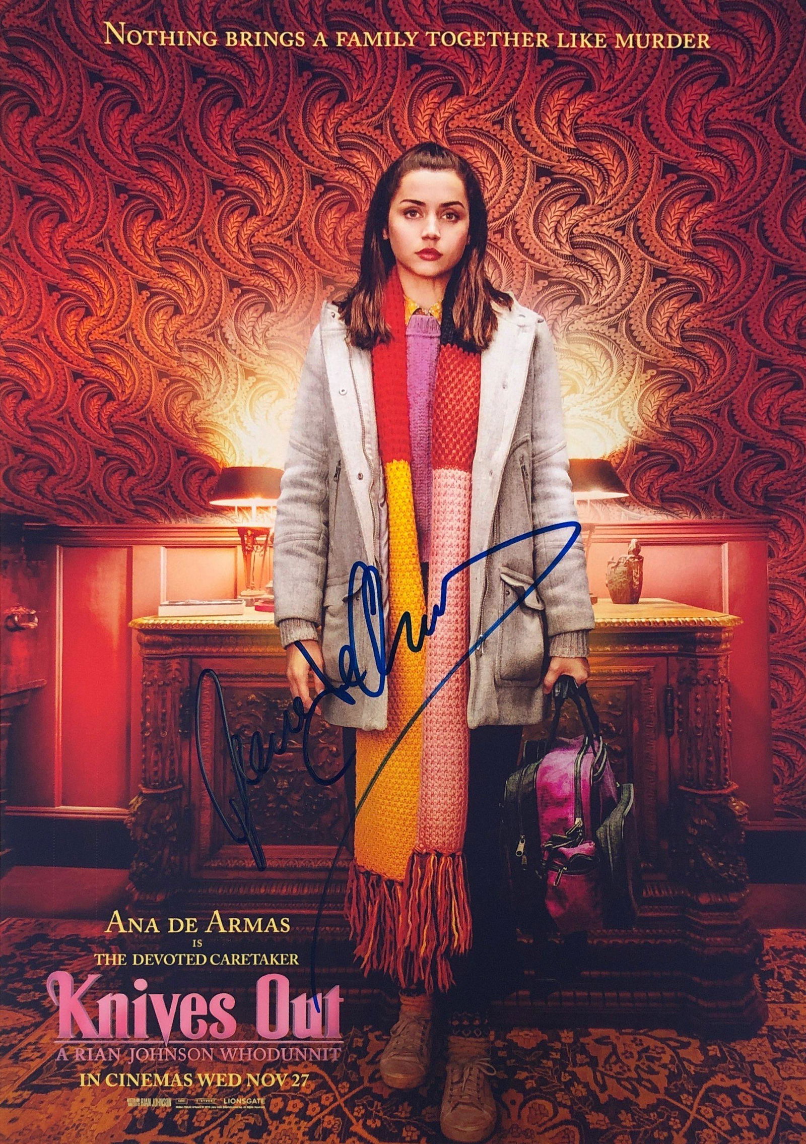 Knives Out Ana De Armas Autographed Signed Photo: Autographed by: Ana De Armas Size: 8" x 10" Our company has been collectibles business since 2008. All items are unique and valuable for all the collectors. Our company is all online based and will be