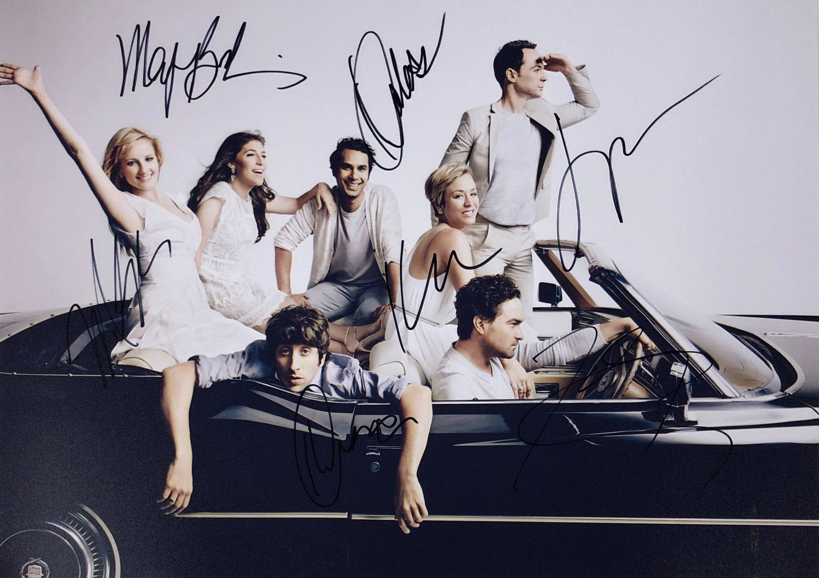 The Big Bang Theory Johnny Galecki Jim Parsons Signed: Autographed by: Johnny Galecki, Jim Parsons, Kaley Cuoco, Simon Helberg, Kunal Nayyar, Melissa Rauch, Mayim Bialik Size : 8"x10" Our company has been collectibles business since 2008. All items are un