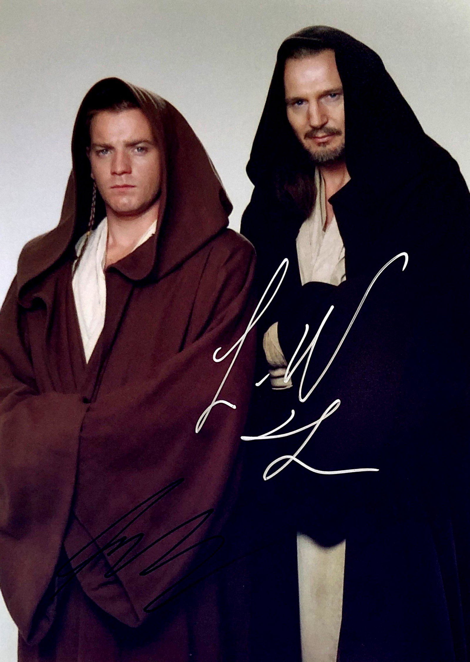 Star Wars Obi-Wan Kenobi Ewan McGregor Qui-Gon Jinn: Autographed by: Ewan McGregor, Liam Neeson Size: 8" x 10" Our company has been collectibles business since 2008. All items are unique and valuable for all the collectors. Our company is all online bas