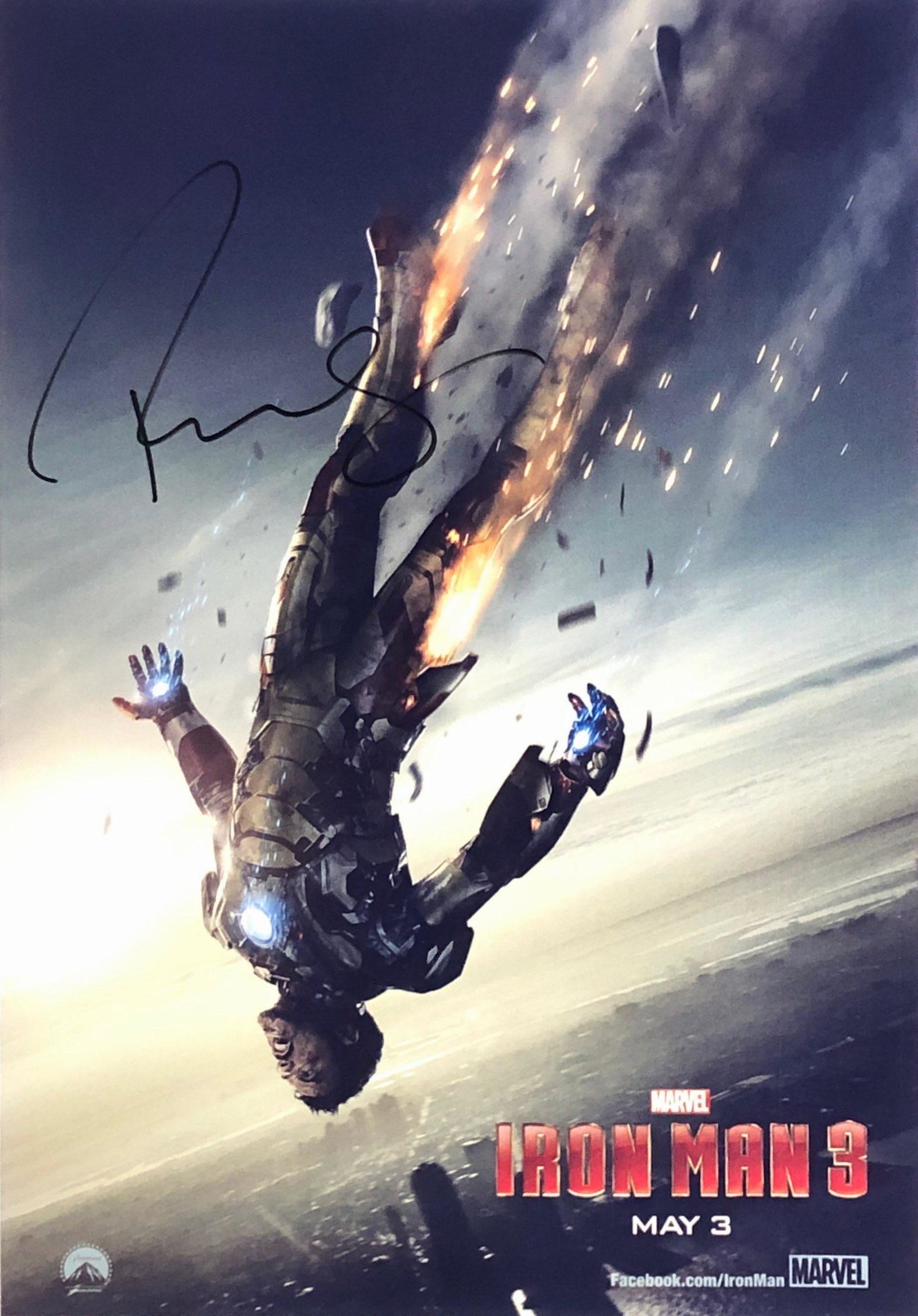 Iron Man 3 Tony Stark Robert Downey Jr. Autographed: Autographed by: Robert Downey Jr. Size: 8" x 10" Our company has been collectibles business since 2008. All items are unique and valuable for all the collectors. Our company is all online based and wi
