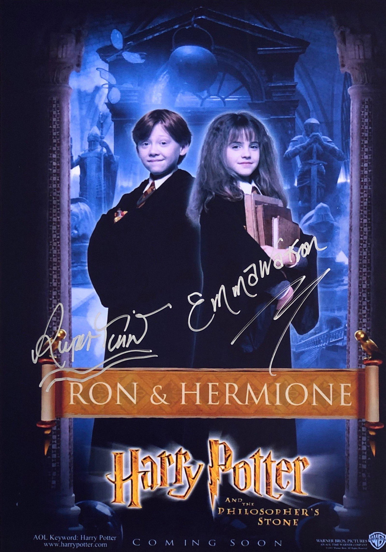 Emma Watson Rupert Grint Harry Potter Sorcerer's Stone: Autographed by: Emma Watson, Rupert Grint Size: 8" x 10" Our company has been collectibles business since 2008. All items are unique and valuable for all the collectors. Our company is all online base
