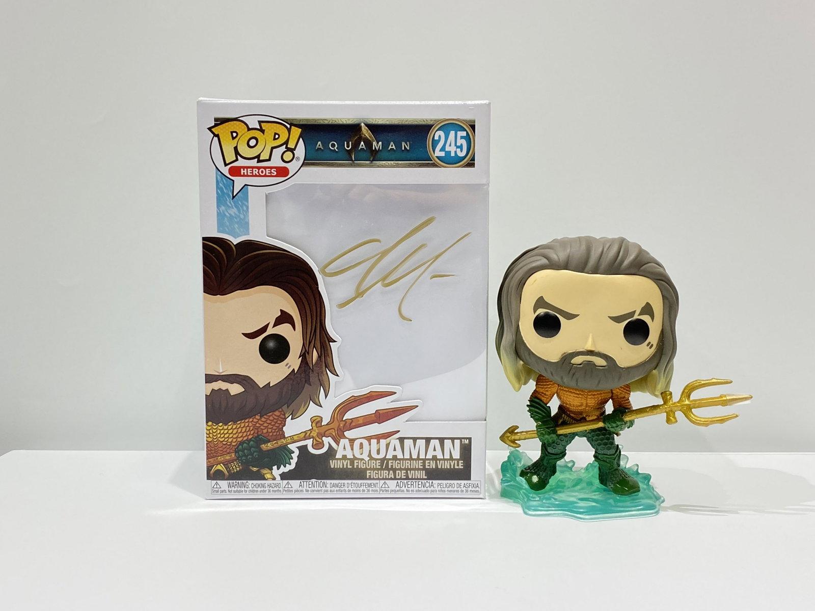 DC Aquaman Jason Momoa Funko Pop Autographed Signed: Autographed by: Jason Momoa Our company has been collectibles business since 2008. All items are unique and valuable for all the collectors. Our company is all online based and will be shipping from o