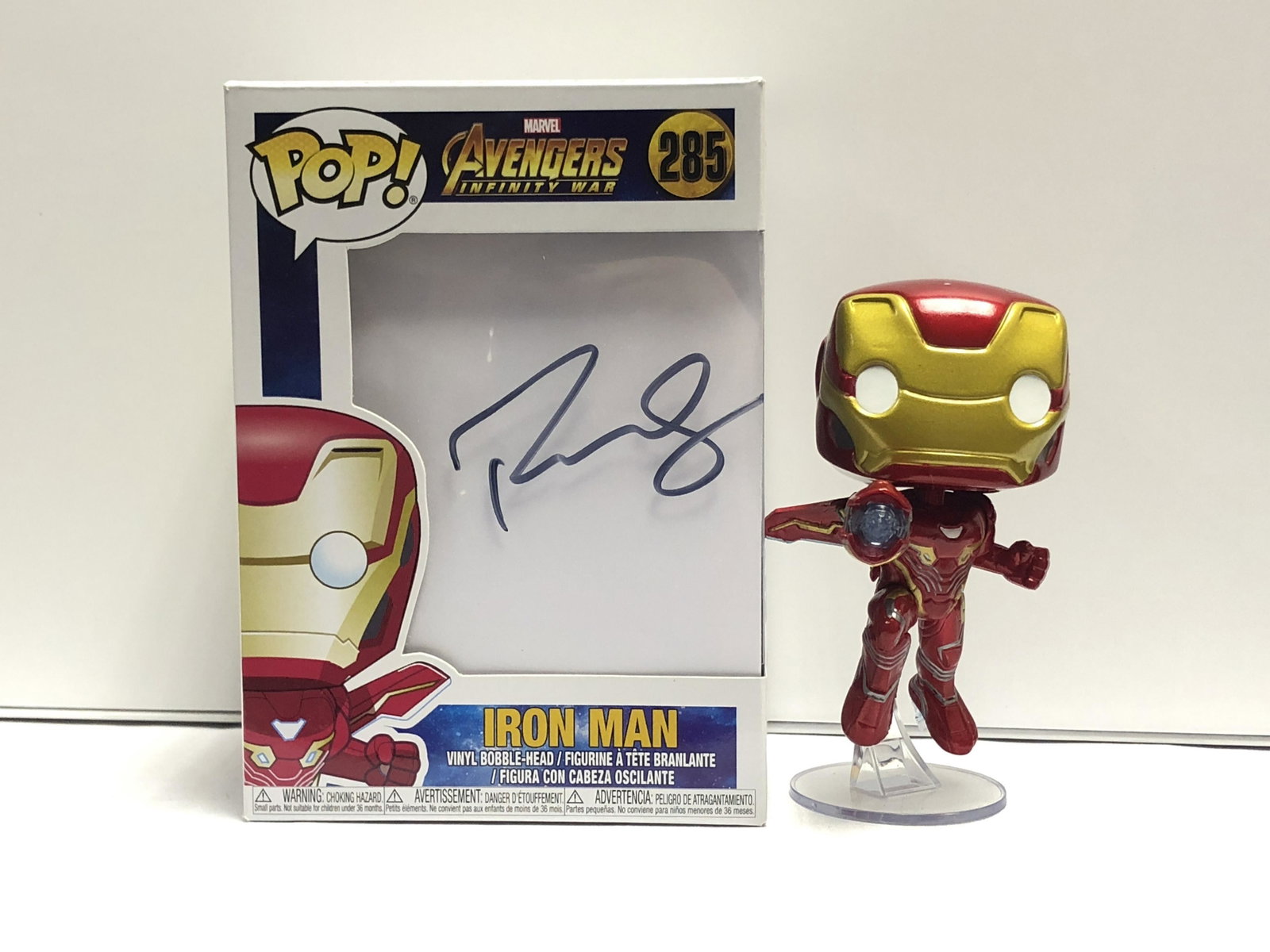 Avengers Iron Man Tony Stark Robert Downey Jr. Funko: Autographed by: Robert Downey Jr. Our company has been collectibles business since 2008. All items are unique and valuable for all the collectors. Our company is all online based and will be shipping 