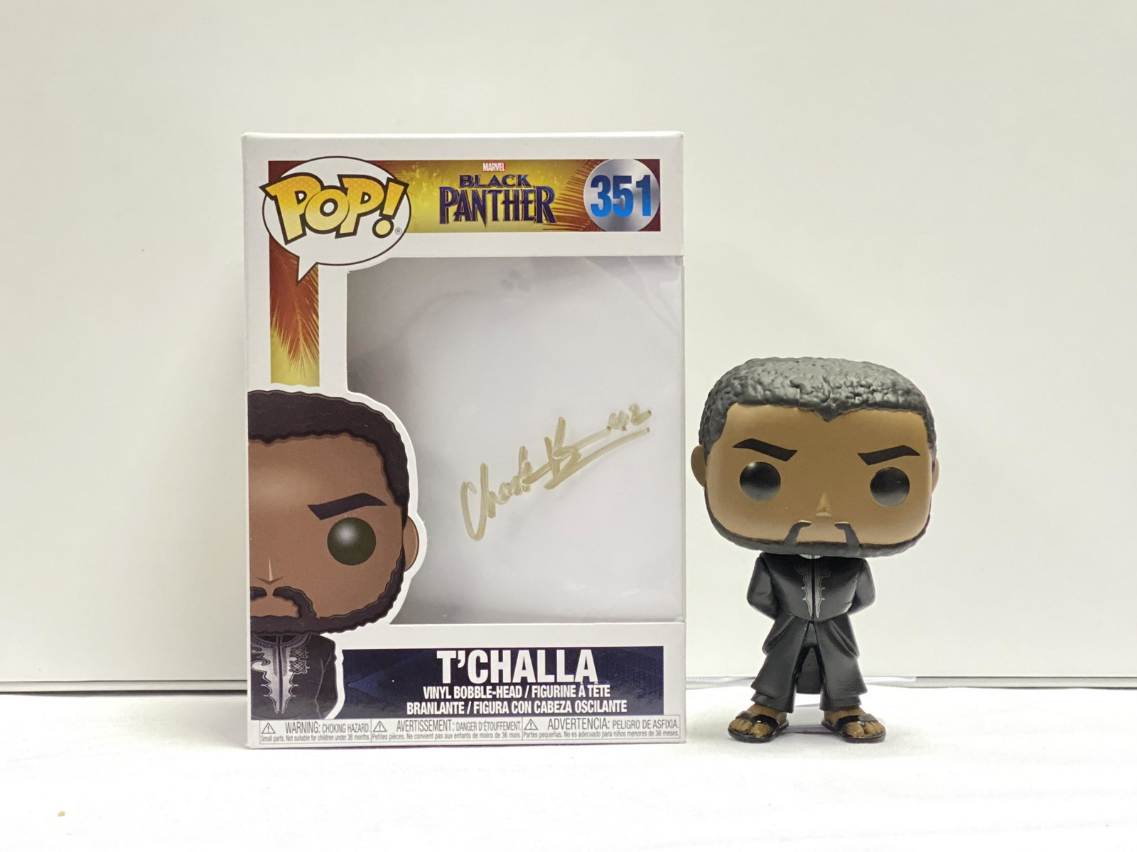 Black Panther Chadwick Boseman Funko Pop Autographed: Autographed by: Chadwick Boseman Our company has been collectibles business since 2008. All items are unique and valuable for all the collectors. Our company is all online based and will be shipping f