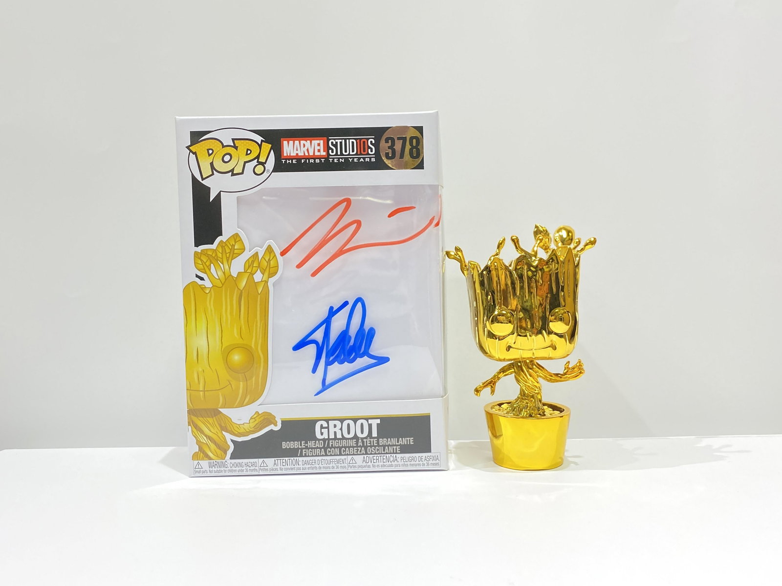 Marvel Studio Golden Groot Vin Diesel Stan Lee Funko: Autographed by: Vin Diesel, Stan Lee Our company has been collectibles business since 2008. All items are unique and valuable for all the collectors. Our company is all online based and will be shippi