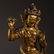 TIBETAN GILT BRONZE SEATED STATUE HOLDING PESTLE - 4